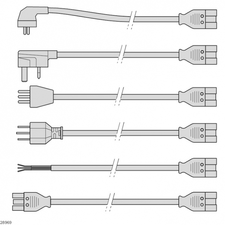 Apparatkabel EU-plug i gruppen Montageteknik / Elinstallation och lampor / Installation hos Logicsystem AB (3842517047951-v)