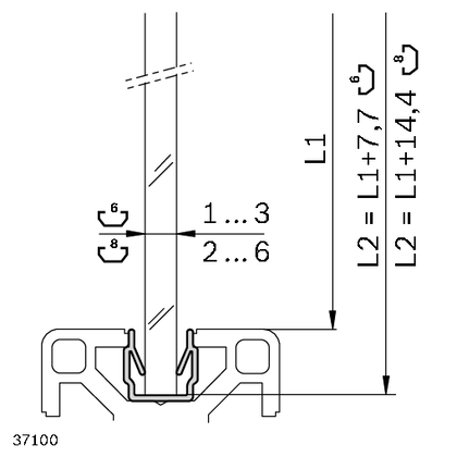 Glaslist T6 1-3mm i gruppen Montageteknik / Tillbehör / Montering av skivor hos Logicsystem AB (3842555272)