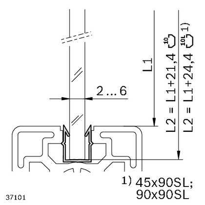 Glaslist T10 2-6mm i gruppen Montageteknik / Tillbehör / Montering av skivor hos Logicsystem AB (3842555276)