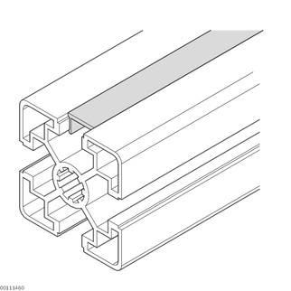 Täcklist aluminium 2m