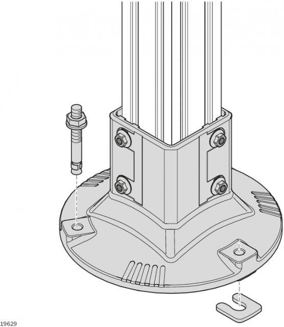 Bricka till fotplatta