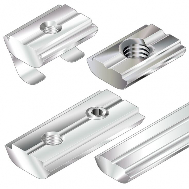 Vikmutter med fjäder N8, N10