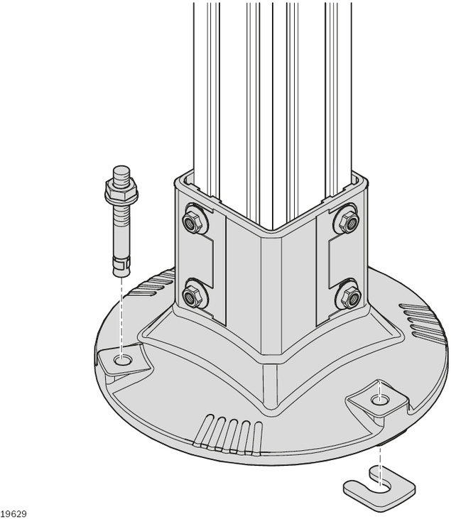 Bricka till fotplatta