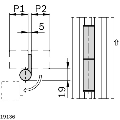 Gångjärn i stål Avhängbart