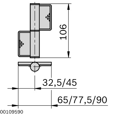 Gångjärn i stål Avhängbart